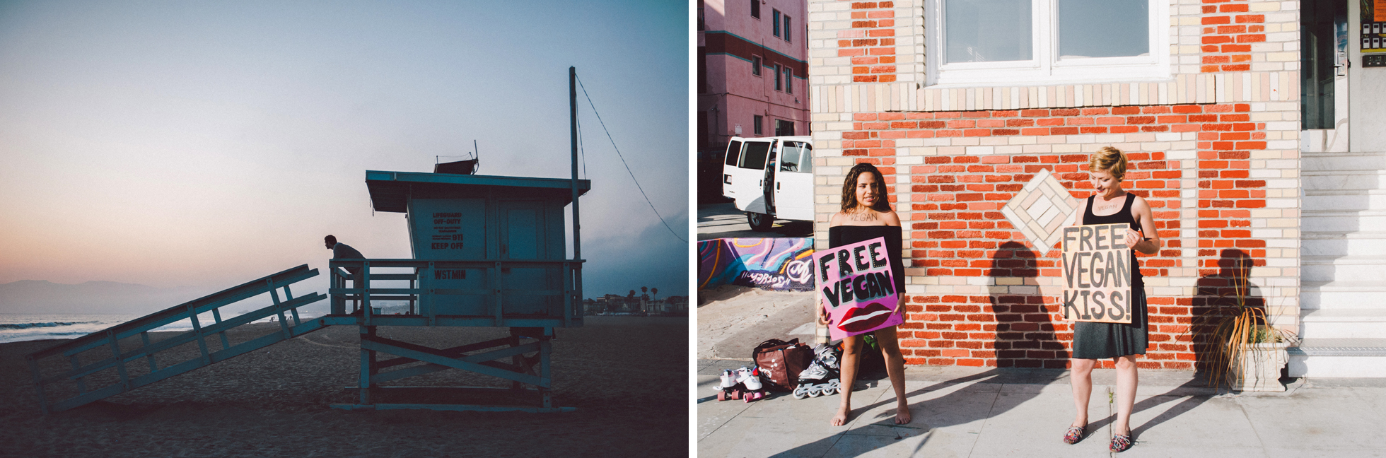los angeles la venice beach free vegan kiss sunset sunset solned
